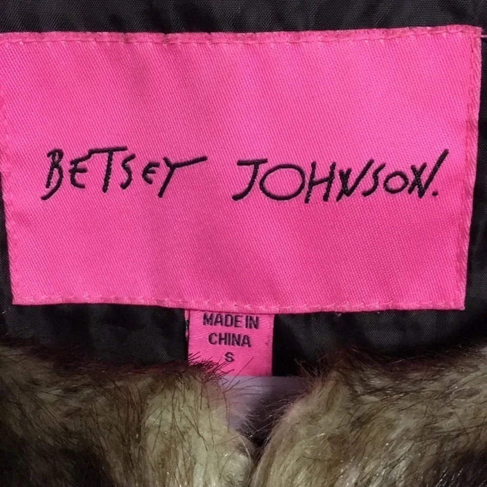 Faux Fur Vest Betsey Johnson Brown Size Small